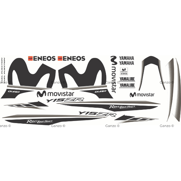 YAMAHA Y15ZR V1 V2 STICKER STRIPE COVERSET LC150 / MOVISTAR