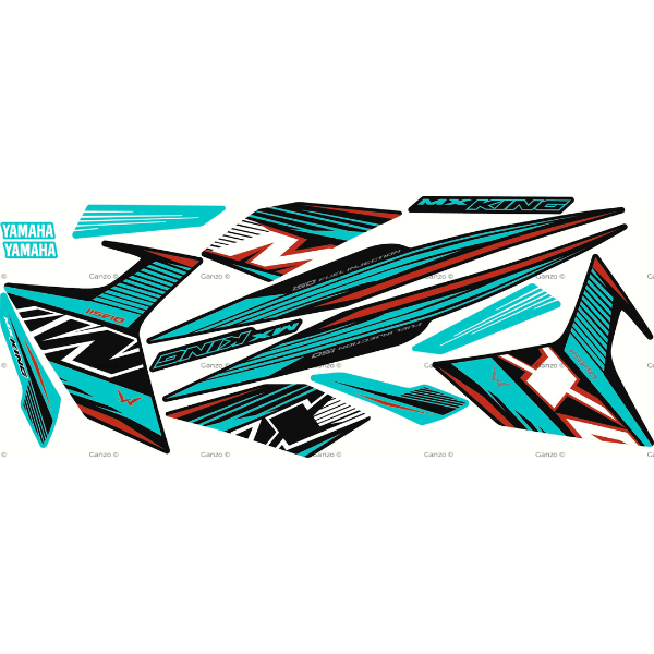 YAMAHA Y15ZR V1 V2 STRIPE STICKER COVERSET / MXKING 2022 INDO VERSION