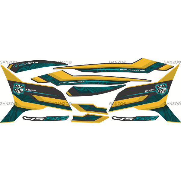 YAMAHA Y15ZR V1 V2 STRIPE STICKER COVERSET / STANDARD 2023