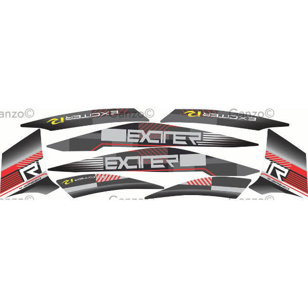 YAMAHA LC135 V8 STRIPE STICKER COVERSET / EXCITER R