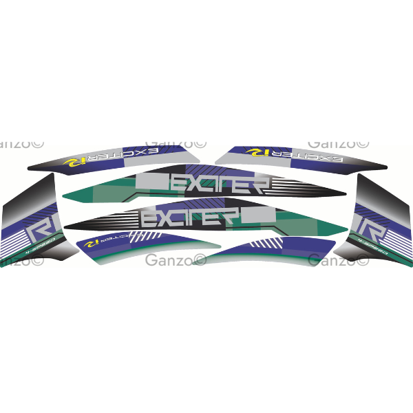 YAMAHA LC135 V8 STRIPE STICKER COVERSET / EXCITER R