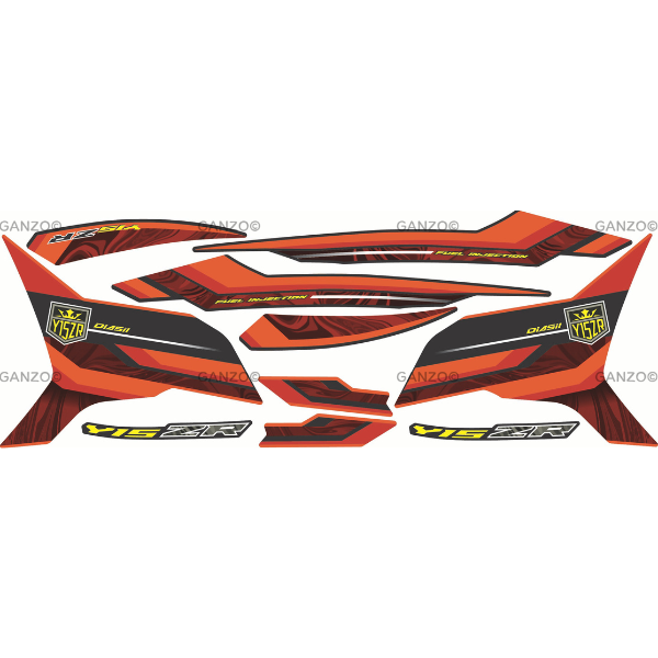 YAMAHA Y15ZR V1 V2 STRIPE STICKER COVERSET / STANDARD 2023