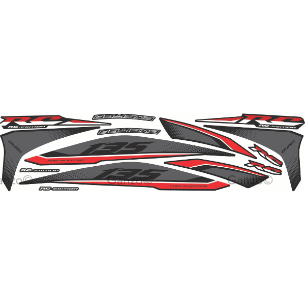 YAMAHA LC135 V8 STRIPE STICKER COVERSET / EXCITER RC