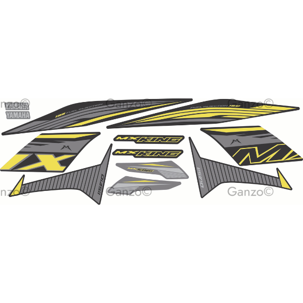 YAMAHA LC135 V8 CUSTOMIZED STRIPE STICKER COVERSET / MXKING 2022 INDO VERSION