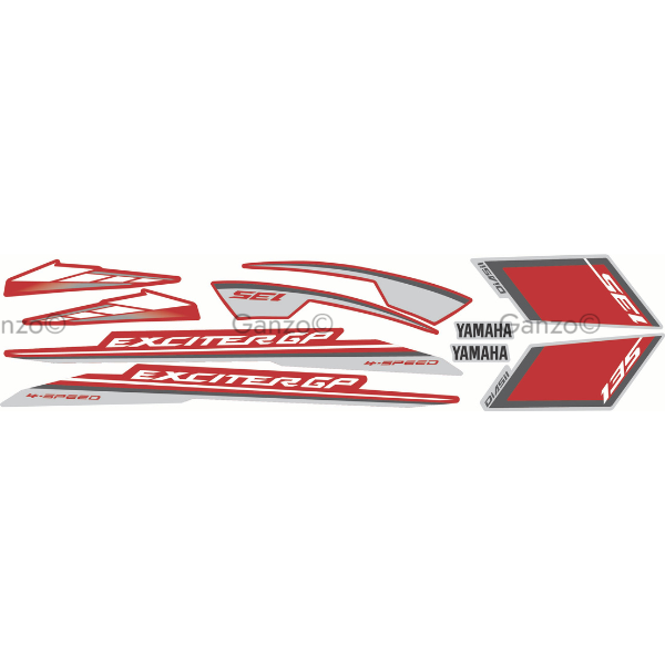 YAMAHA LC135 V8 CUSTOM STRIPE STICKER COVERSET / EXCITER GP