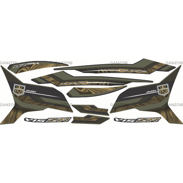 YAMAHA Y15ZR V1 V2 STRIPE STICKER COVERSET / STANDARD 2023