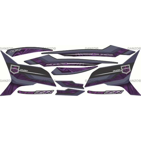 YAMAHA Y15ZR V1 V2 STRIPE STICKER COVERSET / STANDARD 2023