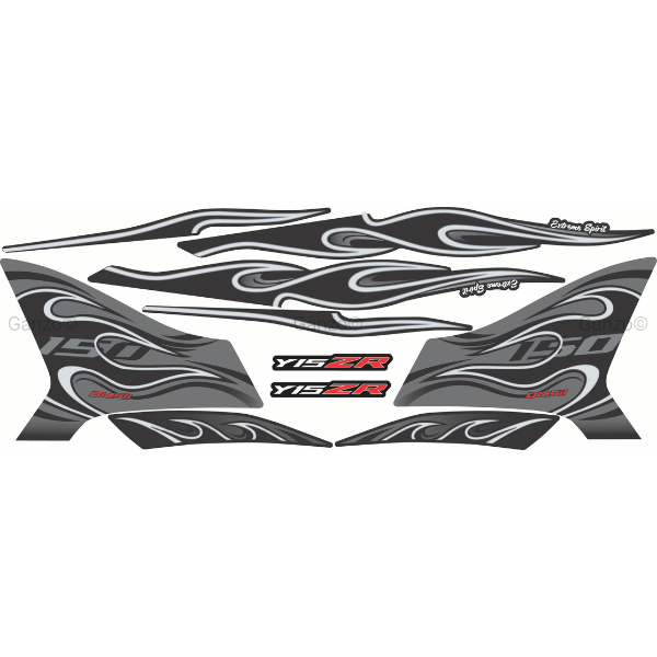 YAMAHA Y15ZR V1 V2 CUSTOMIZED STRIPE STICKER COVERSET LC150 / API FIRE EDITION