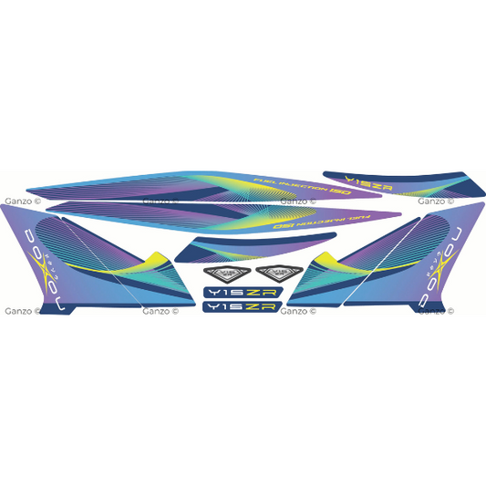 YAMAHA Y15ZR V1 V2 STRIPE STICKER COVERSET / DOXOU 2023