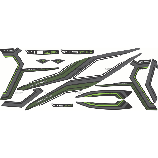 YAMAHA Y15ZR V1 V2 STRIPE STICKER COVERSET / SD16