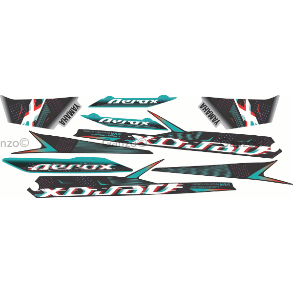 YAMAHA NVX V2 STRIPE STICKER COVERSET / INDO VERSION / AEROX DESIGN 2021