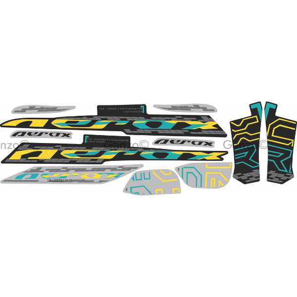 YAMAHA NVX V2 STRIPE STICKER COVERSET / INDO VERSION / AEROX DESIGN (2021/2024)