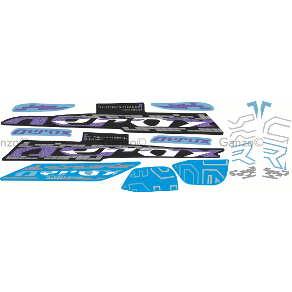 YAMAHA NVX V2 STRIPE STICKER COVERSET / INDO VERSION / AEROX DESIGN (2021/2024)