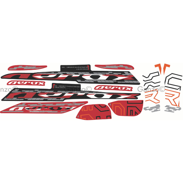 YAMAHA NVX V2 STRIPE STICKER COVERSET / INDO VERSION / AEROX DESIGN (2021/2024)