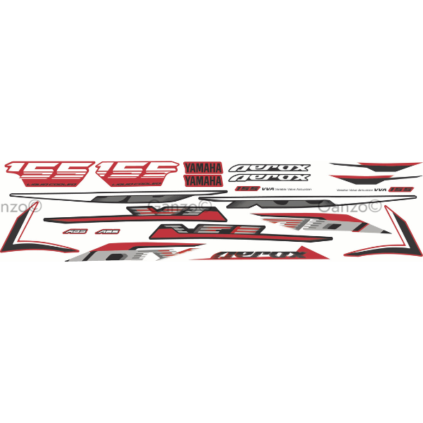 YAMAHA NVX V2 CUSTOMIZED STRIPE STICKER COVERSET / AEROX 2023 THAI VERSION