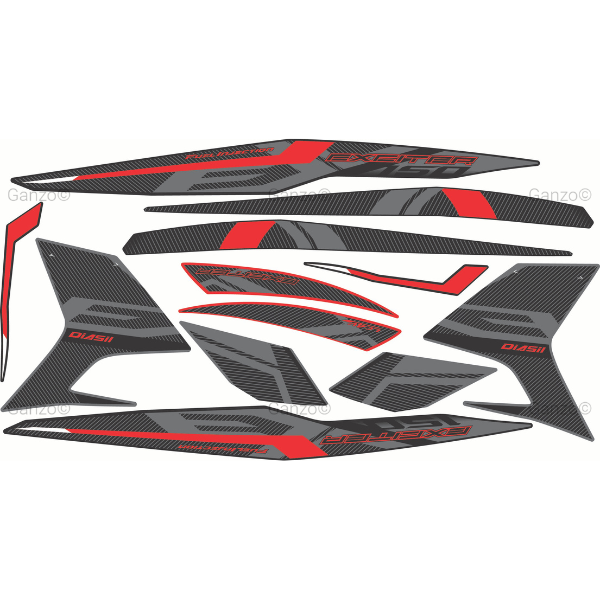YAMAHA Y15ZR V1 V2 STRIPE STICKER COVERSET / RC 2016 EDITION