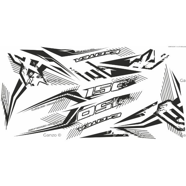 YAMAHA Y15ZR V1 V2 STRIPE STICKER COVERSET LC150 / EXCITER THAI