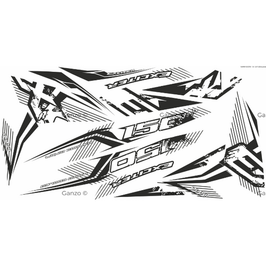 YAMAHA Y15ZR V1 V2 STRIPE STICKER COVERSET LC150 / EXCITER THAI