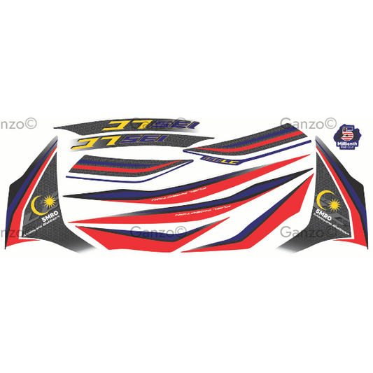 YAMAHA LC135 V8 STRIPE STICKER COVERSET / 5MRO