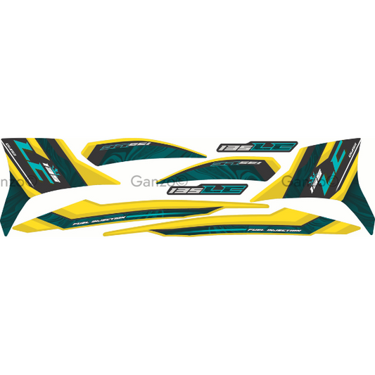 YAMAHA LC135 V8 STRIPE STICKER COVERSET / STANDARD