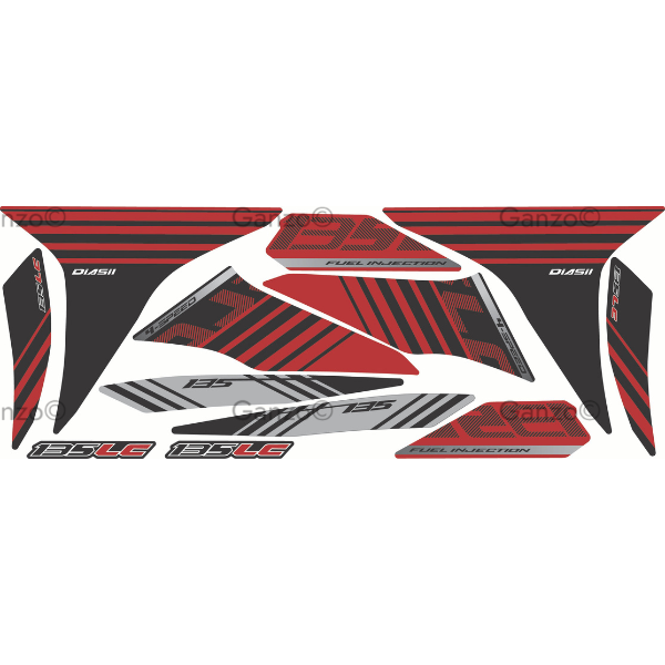 YAMAHA LC135 V8 CUSTOMIZED STRIPE STICKER COVERSET / BATMAN