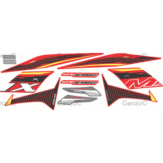 YAMAHA LC135 V8 CUSTOMIZED STRIPE STICKER COVERSET / MXKING 2022 INDO VERSION
