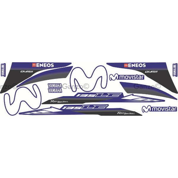 YAMAHA LC135 V8 STRIPE STICKER COVERSET / MOVISTAR
