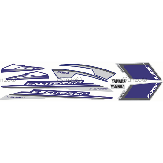 YAMAHA LC135 V8 CUSTOM STRIPE STICKER COVERSET / EXCITER GP