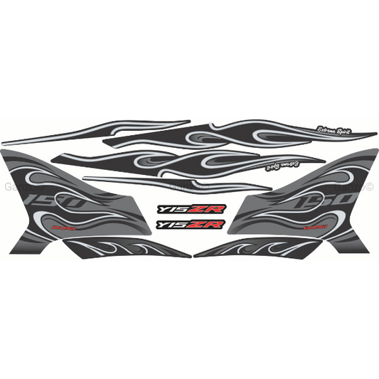 YAMAHA Y15ZR V1 V2 CUSTOMIZED STRIPE STICKER COVERSET LC150 / API FIRE EDITION