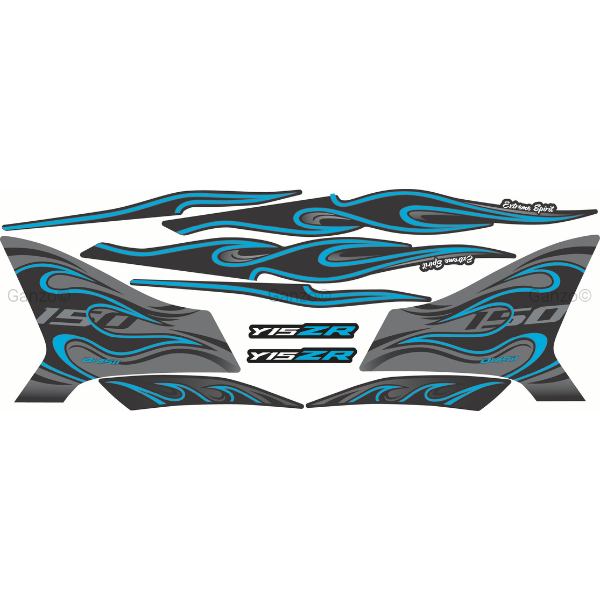 YAMAHA Y15ZR V1 V2 CUSTOMIZED STRIPE STICKER COVERSET LC150 / API FIRE EDITION