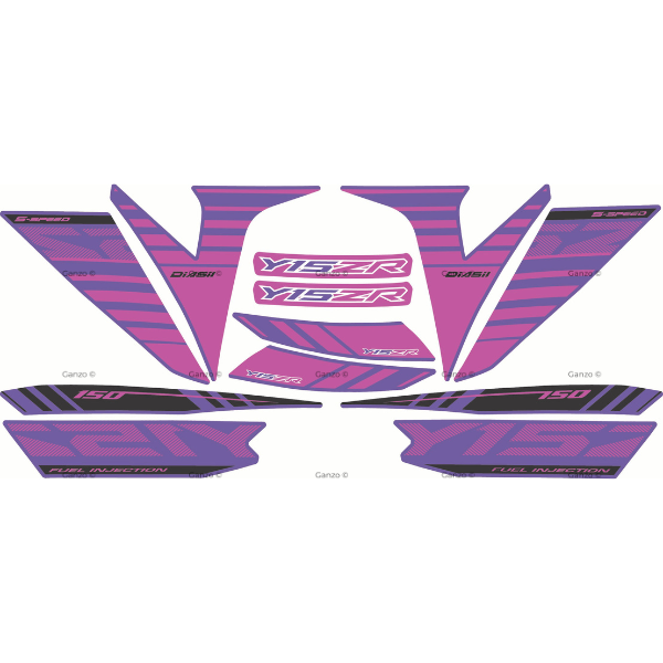YAMAHA Y15ZR V1 V2 STRIPE STICKER COVERSET / BATMAN