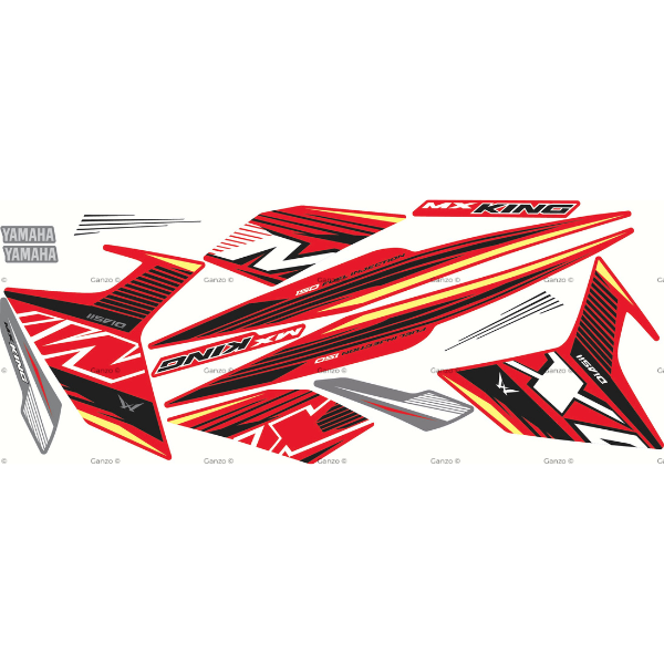 YAMAHA Y15ZR V1 V2 STRIPE STICKER COVERSET / MXKING 2022 INDO VERSION