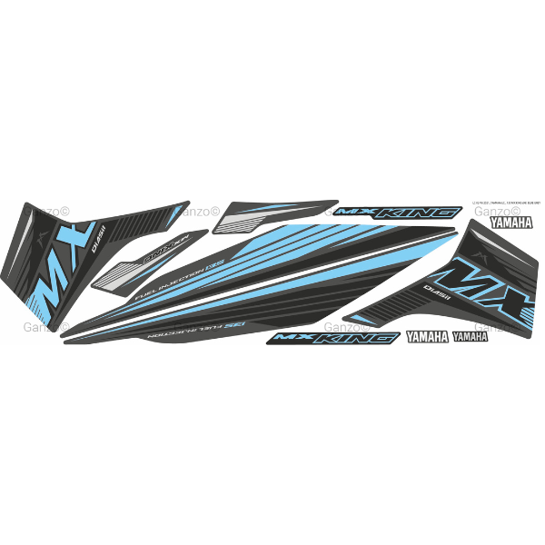 YAMAHA LC135 V6 V7 STRIPE STICKER COVERSET - MXKING