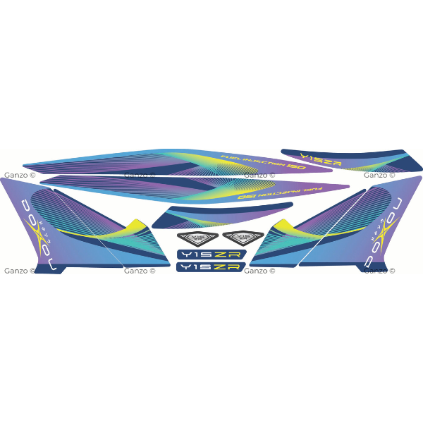 YAMAHA Y15ZR V1 V2 STRIPE STICKER COVERSET / DOXOU 2023