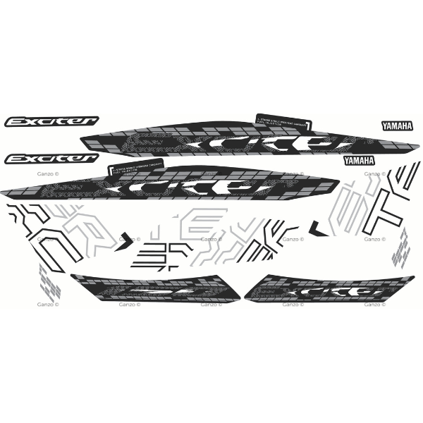 YAMAHA Y15ZR V1 V2 CUSTOMIZED STRIPE STICKER COVERSET LC150 / AEROX DESIGN