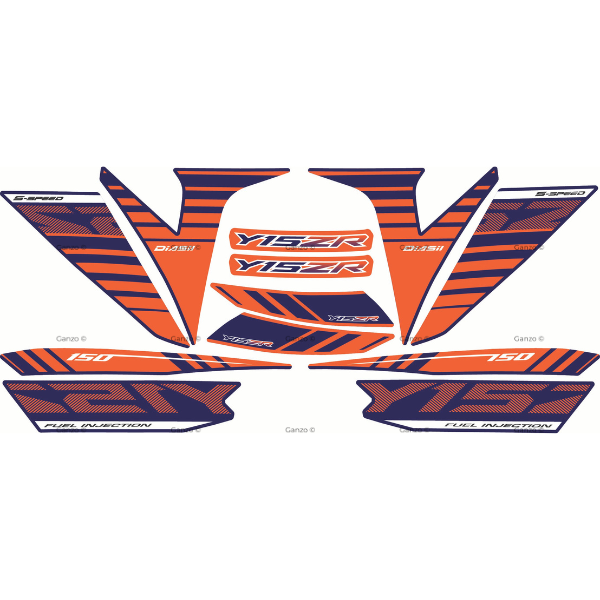 YAMAHA Y15ZR V1 V2 STRIPE STICKER COVERSET / BATMAN