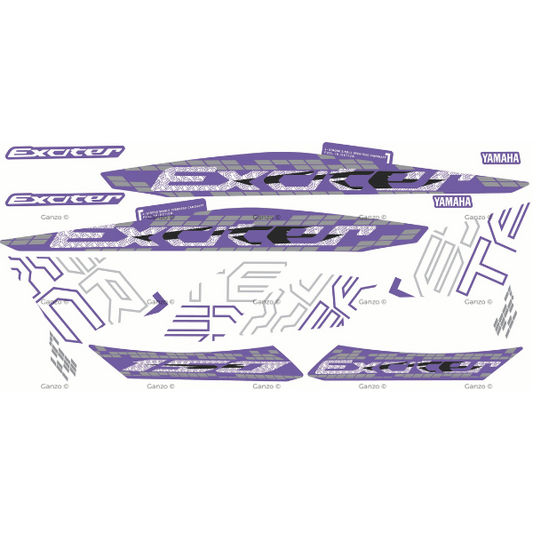 YAMAHA Y15ZR V1 V2 CUSTOMIZED STRIPE STICKER COVERSET LC150 / AEROX DESIGN