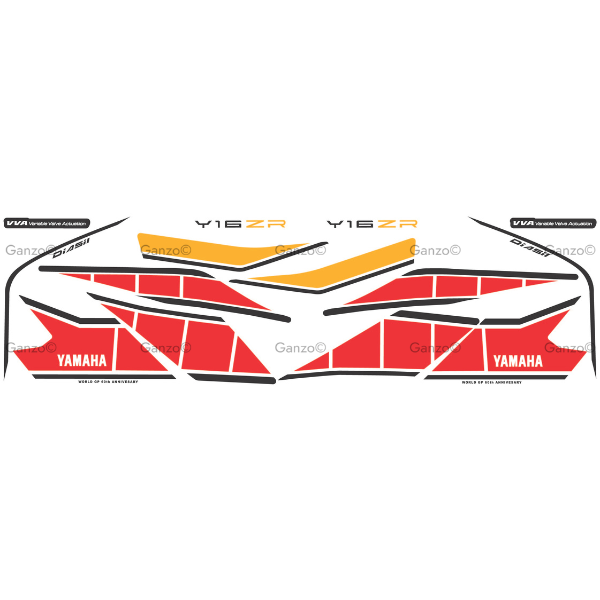 YAMAHA Y16ZR V1 STRIPE CUSTOMIZED STICKER COVERSET / MXKING 60TH ANNIVERSARRY