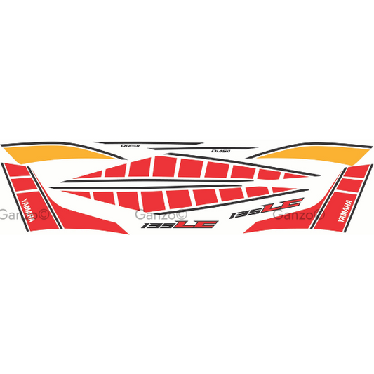 YAMAHA LC135 V8 CUSTOMIZED STRIPE STICKER COVERSET / MKING 60TH ANNIVERSARY
