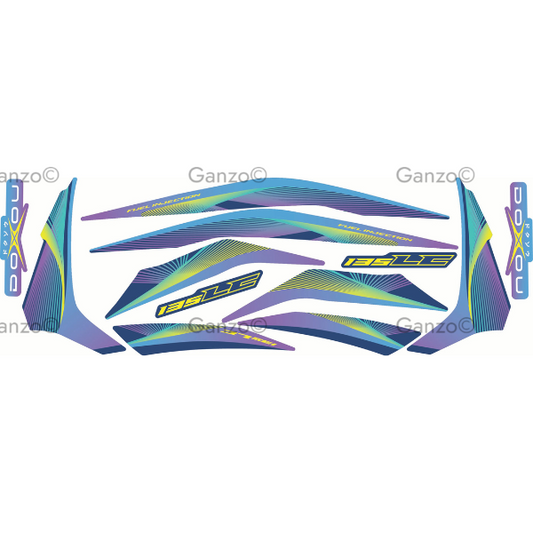 YAMAHA LC135 V8 CUSTOMIZED STRIPE STICKER COVERSET / DOXOU 2023
