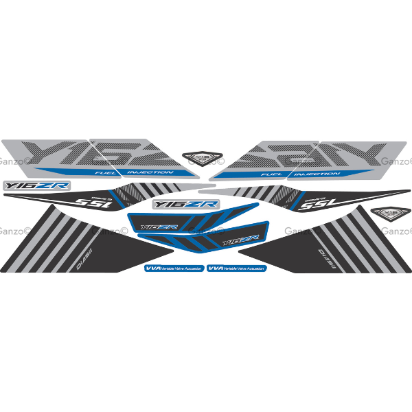 YAMAHA Y16ZR V1 CUSTOMIZED STRIPE STICKER COVERSET / BATMAN DESIGN
