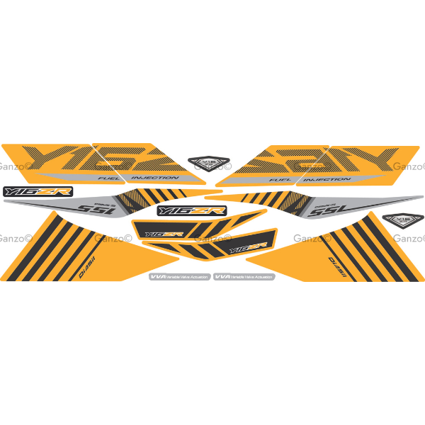 YAMAHA Y16ZR V1 CUSTOMIZED STRIPE STICKER COVERSET / BATMAN DESIGN
