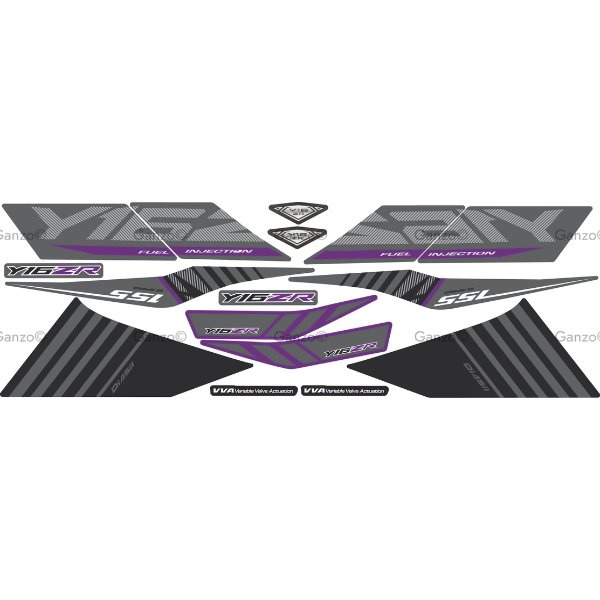 YAMAHA Y16ZR V1 CUSTOMIZED STRIPE STICKER COVERSET / BATMAN DESIGN