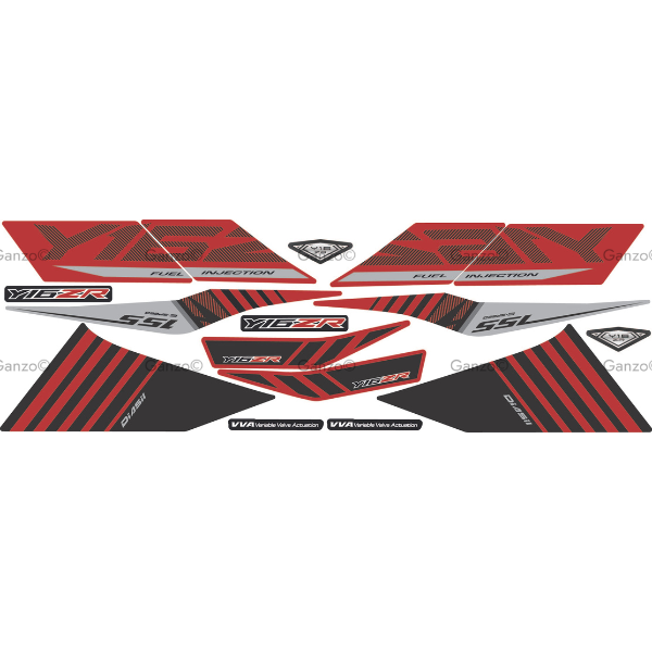 YAMAHA Y16ZR V1 CUSTOMIZED STRIPE STICKER COVERSET / BATMAN DESIGN
