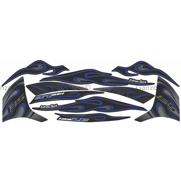 YAMAHA LC135 V8 STRIPE STICKER COVERSET - FIRE DESIGN (API)