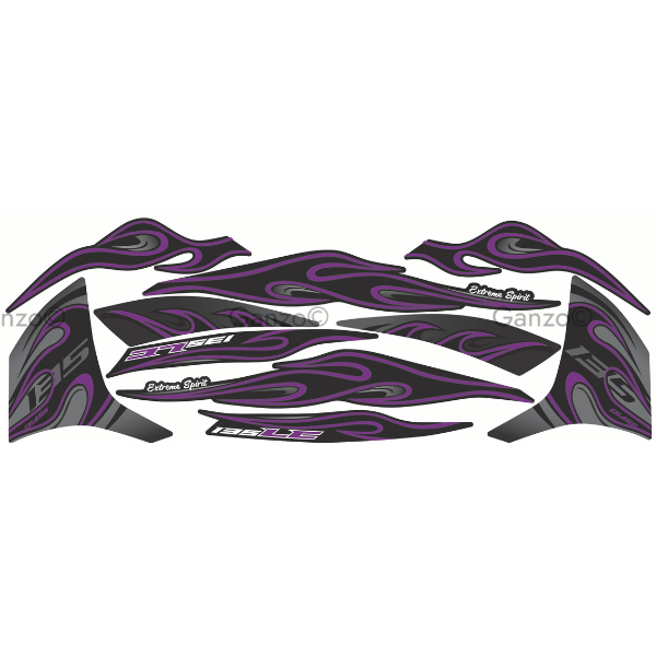 YAMAHA LC135 V8 STRIPE STICKER COVERSET - FIRE DESIGN (API)