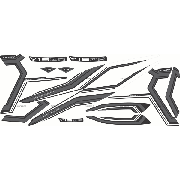YAMAHA Y15ZR V1 V2 STRIPE STICKER COVERSET / SD16