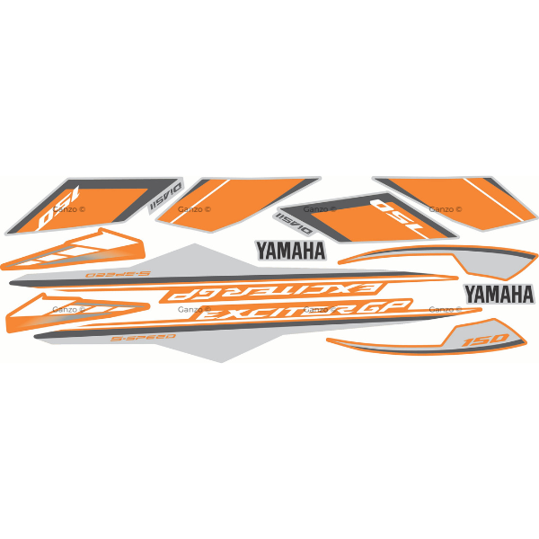 YAMAHA Y15ZR V1 V2 CUSTOMIZED STRIPE STICKER COVERSET / EXCITER GP 2015 EDITION