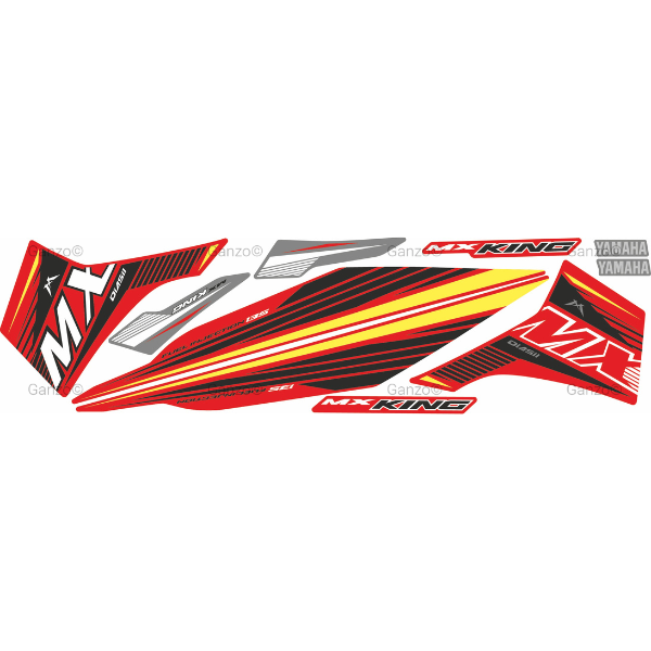 YAMAHA LC135 V6 V7 STRIPE STICKER COVERSET - MXKING