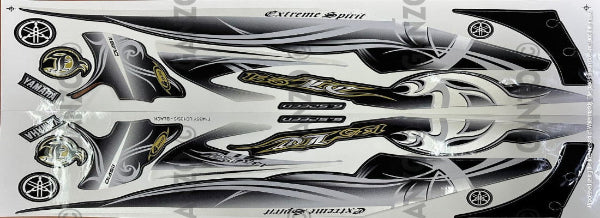 YAMAHA LC135 V1 STRIPE STICKER COVERSET - BATIK DESIGN